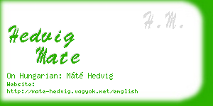 hedvig mate business card